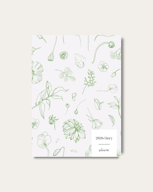 Emerald Blossom 2026 Weekly Diary