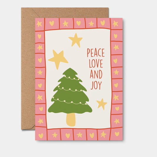 Peace Love & Joy - Christmas Card