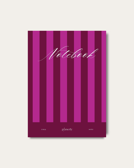 Plum Stripes Notebook